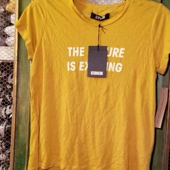 Reformation the future is exciting gold T shirt - Picture 2 of 2